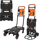 BLACK+DECKER 2-in-1 Sackkarre und Plattformwagen - Transportkarre max. 55KG -...