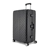 LETTOO Hartschalenkoffer groß 105L | Reisekoffer mit Alu-Rahmen - Extrem...