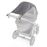 Zamboo Universal Sonnensegel DELUXE mit UV Schutz 50+ für Kinderwagen Babywanne...