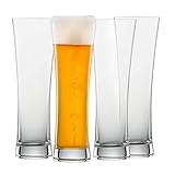 SCHOTT ZWIESEL Weizenbierglas Beer Basic 0,3 l (4er-Set), geradlinige...