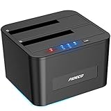 FIDECO Festplatten Dockingstation, USB3.0 SATA HDD Dockingstation für 2,5 und...