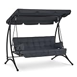 M MCombo 3-Sitzer Hollywoodschaukel mit Liegefunktion, Schaukelbank Outdoor...