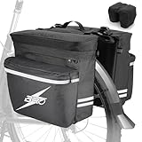 BRO wasserdichte Fahrradtasche als Doppeltasche, Fahrrad Gepäckträgertasche...