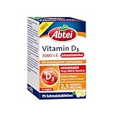 Abtei Vitamin D3 3000 I.E. - unterstützt Immunsystem und Knochen -...