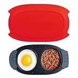 KINDLUME Eierkocher Mikrowelle, Poached Egg Maker, Mikrowellenteller, 2-in-1...