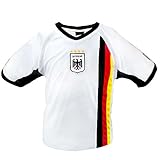 MC-TREND Germany Deutschland Trikot weiß mit Mesh-Einsätzen, Unisex (XL)