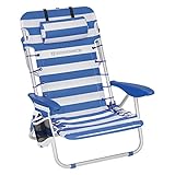 SONGMICS Strandstuhl, Campingstuhl, faltbar, mit Schultergurt, verstellbare...