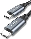 Nimaso USB C auf USB C Kabel 2M, USB Typ C 100W 20V/5A PD Schnellladekabel mit...