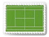 Top That Zuckerfolie, Motiv: Gras-Tennisplatz, DIN A4, bedruckt, 1 Stück, als...