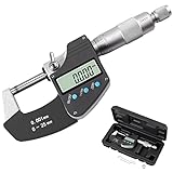 AUTOUTLET Micrometer Digitale Bügelmessschrauben 0-25 mm/ 0.001mm(0.00005'),...