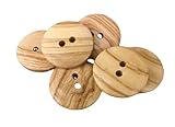 BOTIBOTON - 50 Olivenholzknöpfe - 2 Löcher - WENDBAR (10, 12, 15, 18, 20 und...