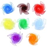 BFUZXY 8 Stück Bunte Jongliertücher,Chiffontücher für Kinder...