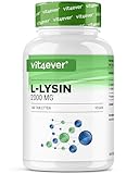 L-Lysin - 160 Tabletten - Hochdosiert mit 2000 mg L-Lysin HCL pro Tag - Aus...