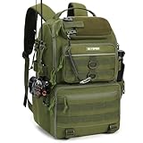 SKYSPER Angelrucksack,Angelzubehör Rucksack mit Rutenhalter Angeltasche...