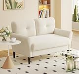 Domusensus Kleines Sofa 2 Sitzer, 123CM kleine Couch 2 Sitzer, Sofa klein mit...
