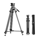 SMALLRIG 62' Videostativ mit 360° Fluidkopf, leichtes Kamerastativ aus...
