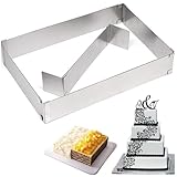 Karkar Backrahmen Rechteckig Verstellbar Edelstahl - Backform Rechteckig 27 * 18...