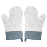 Ofenhandschuhe,2PCS Topflappen Silikon, Backofen Handschuhe eine Anti- Rutsch...