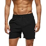 Aisprts Badehose Herren mit Reißverschlusstasche Schnelltrocknend...