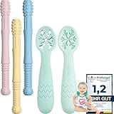 Beißröhrchen Zahnungshilfe Beißring Baby esslernlöffel baby Bpa-Frei Silikon...