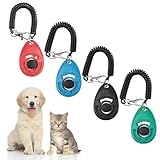 4 Stück Hunde Clicker, Clicker Katze, Clickertraining Hund, Klicker mit Großem...