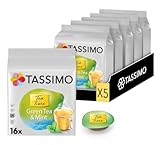 Tassimo Kapseln Tea Time Grüner Tee mit Minze, 5er Pack (5 x 16 Getränke)