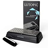 LUTOPIC Diamant Schleifstein Set 400/1000 mit Winkelhilfe [Schnell Messer...