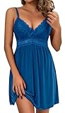 Tomkids Sexy Dessous für Damen Babydoll Unterwäsche Set Nachthemd mit Spitze...