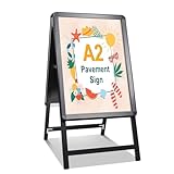 STANDNEE Kundenstopper A2 Plakatständer Outdoor Schwarz Bürgersteig Schild...