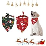 Hundehalstuch Weihnachten, Hundehalstuch, 2 Stück Hund Weihnachten Halstuch,...