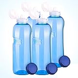 4 x 1,0 Tritan Trinkflasche mit Trinkdeckel Flip Top Wasserflasche Flasche Sport...