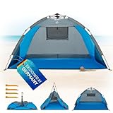 EXPLORER Automatik Strandmuschel mit UV Schutz 80+ [190x100x110cm] kleines...