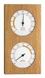 TFA Dostmann Analoges Sauna-Thermo-Hygrometer, mit Eichenrahmen, Temperatur,...