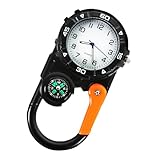 Carabiner Watch Luminous Clip on Quartz Watch Compass Taschenuhr Mit...