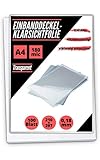 100 PREMIUM Deckblätter Klarsichtfolien, hitzebeständig bis ca. 250°C, PET,...