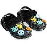 Pokemon Clogs Kinder Gartenschuhe mit Schuh Charms & Abnehmbarem Fleece-Futter -...