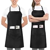 Utopia Kitchen 2 Pack verstellbare Latzschürze für Männer und Frauen mit 2...