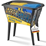 Gardissimo 50 Liter XL Wäschekorb mit klappbaren Füßen 69 x 40 cm – Made in...