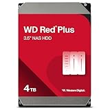 WD Red Plus interne Festplatte NAS 4 TB (3,5 Zoll, Workload-Rate 180 TB/Jahr,...