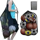 BAOSROY Extra Große Ballnetz,Große Tasche aus Netzgewebe,Ballnetz für 10-15...