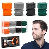 8 Stück Silikon Jawline Trainer - Jawline Trainer mit 4 widerstandsstufen, Jaw...