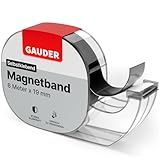 GAUDER Magnetband selbstklebend im Spender I Magnetklebeband I Magnetstreifen (6...