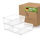 Viwares Kühlschrank Organizer mit Deckel | 3 er Set | Hochtransparente...