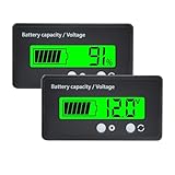 VOKTTA Batterie Messgerät Meter mit Alarm DC 12V 24V 36V 48V 60V 72V 84V...
