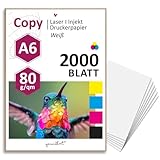 younikat 2000 Blatt blanko 80 g/m² Papier in weiß I Kopierpapier I...