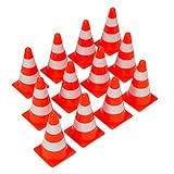 Bramble 12er-Set Pylonen 23 cm Orange-Weiß - Sportkegel Verkehrshütchen...