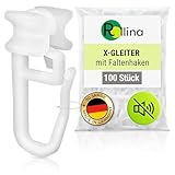 Rollina X-Gleiter | Gardinenhaken für Schienen mit 6mm Innenlauf-Breite |...