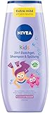 NIVEA KIDS 3in1 Duschgel, Shampoo & Spülung, Pflege und Reinigung für Kids mit...