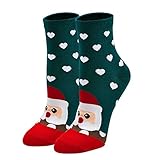 Weihnachtssocken Damen: Bunte Lustige Baumwolle Muster Tiere Socken - Witzige...