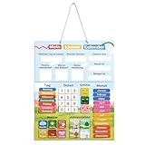 chuckle - Kalender Magnetwand für Kinder mit Jahreszeiten, Datum & Wetter -...